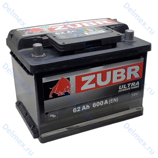 Аккумуляторная батарея ZUBR Ultra 62Ah о/п (низкий) фото 