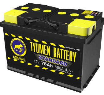 Аккумуляторная батарея Tyumen Battery 6СТ-75L STANDARD обратной полярности