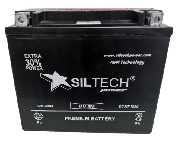 Аккумуляторная батарея SILTECH DС MF-1220 (YTX20L-BS) о.п. AGM сух/зар/ с/эл
