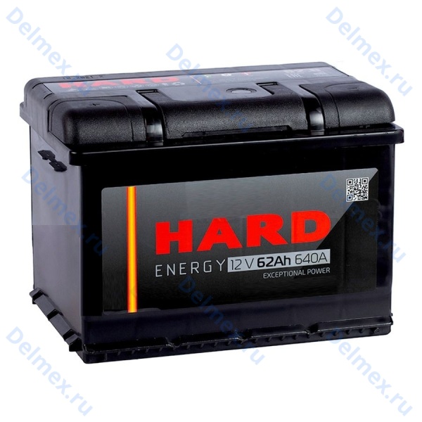 Фото Аккумуляторная батарея HARD 6СТ-62VL прямой полярности