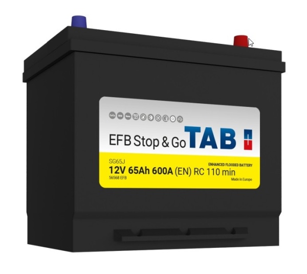 Аккумуляторная батарея TAB 6СТ-65L POLAR JIS EFB Stop&Go обратной полярности Азия