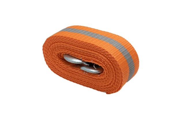 Трос буксировочный 7т. 5м. (лента, 2крюка) МАЯКАВТО фото 