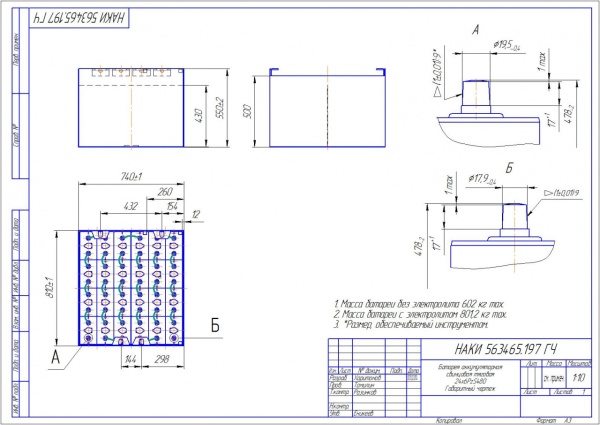 Фото АКБ 24х6PzS480 исполнение 197-01 с гибкими перемычками залитая электролитом