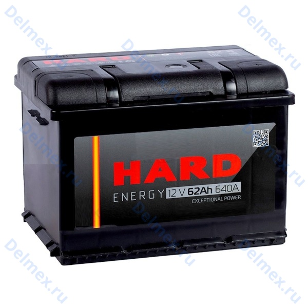 Фото Аккумуляторная батарея HARD 6СТ-62VL обратной полярности низкий
