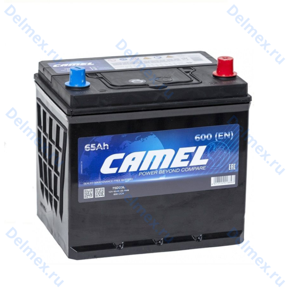 Аккумуляторная батарея 12V 65Ah (0) Asia CAMEL (75D23L) оп фото 