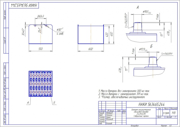 Фото АКБ 24х3PzS210 исполнение 244-01 с гибкими перемычками залитая электролитом