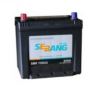 Аккумуляторная батарея SEBANG SMF 6СТ-65 пп 75D23KR