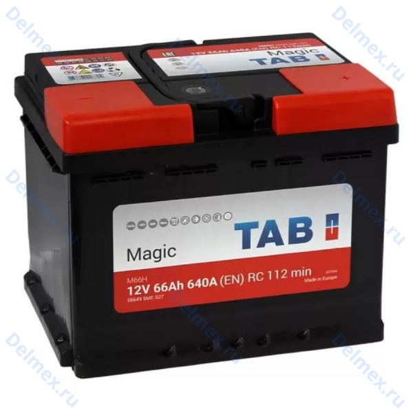Аккумуляторная батарея TAB 6СТ-66L MAGIC обратной полярности