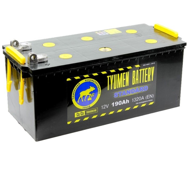 Аккумуляторная батарея Tyumen Battery 6СТ-190L STANDARD прямой полярности вывод под болт