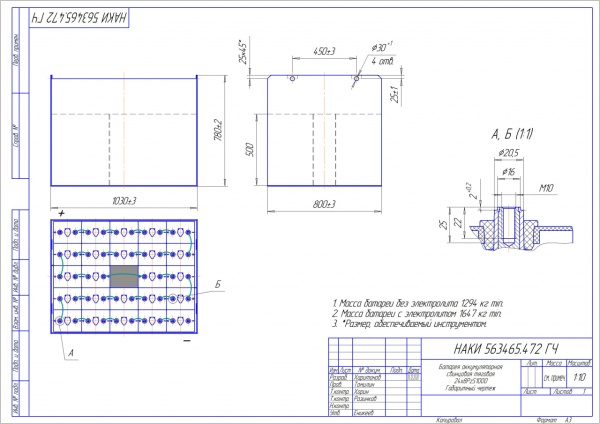 Фото АКБ 24х8PzS1000 исполнение 472-01 с гибкими перемычками залитая электролитом