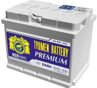 Аккумуляторная батарея Tyumen Battery 6СТ-64 L PREMIUM обратной полярности