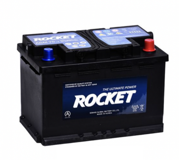 Аккумуляторная батарея ROCKET 6СТ-70 AGM обратной полярности