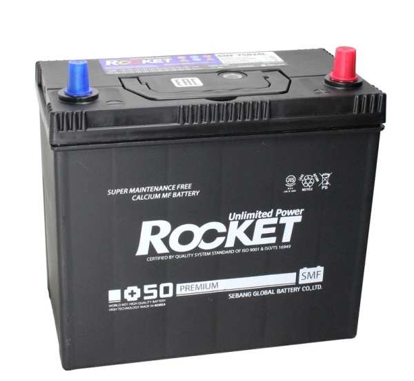 Фото Аккумуляторная батарея ROCKET 6СТ-55 Asia обратной полярности