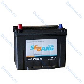 Аккумуляторная батарея SEBANG 6СТ-80L SMF (85D26KR) прямой полярности
