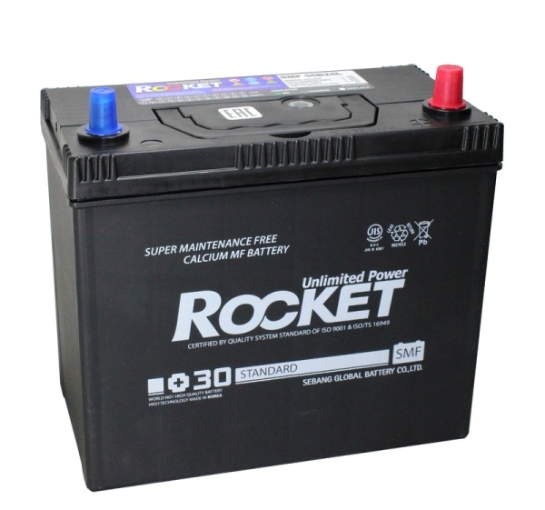 Фото Аккумуляторная батарея ROCKET 6СТ-45 Asia обратной полярности