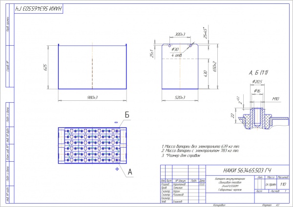 Фото АКБ 24х4PzS500 исполнение 503-01 с гибкими перемычками залитая