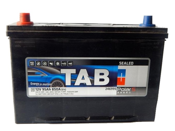 Аккумуляторная батарея TAB 6СТ-95L POLAR JIS MF прямой полярности Азия (246995)