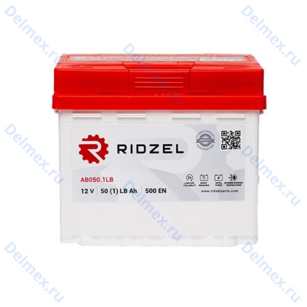 Аккумуляторная батарея RIDZEL 12V 50Ah прямой полярности низкий (AB050.1LB)