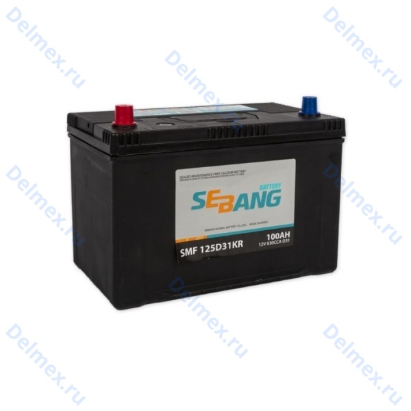 Аккумуляторная батарея SEBANG 6СТ-100L SMF (125D31KR) прямой полярности