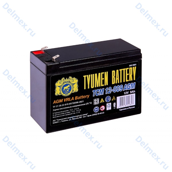 Аккумуляторная батарея Tyumen Battery ТСМ-12009 AGM