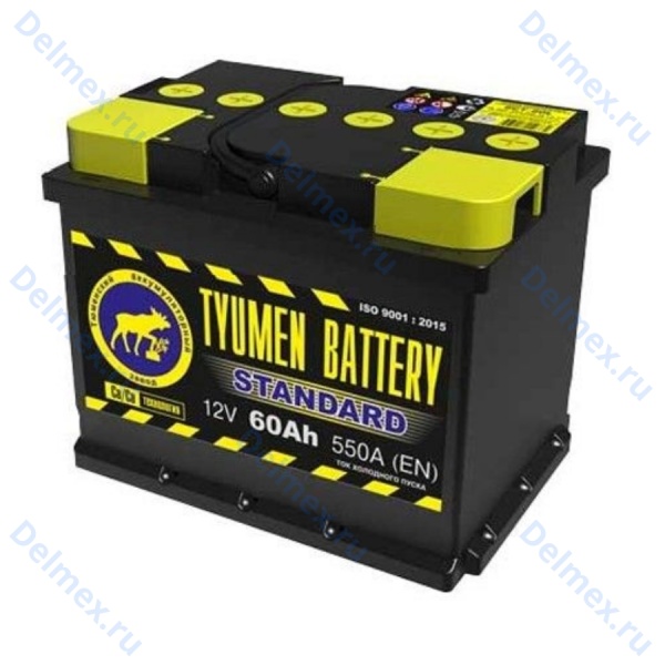 Аккумуляторная батарея Tyumen Battery 6СТ-60LR STANDARD обратной полярности