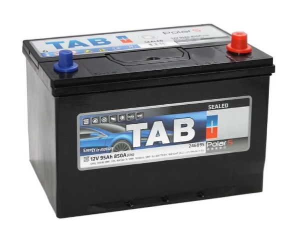 Аккумуляторная батарея TAB 6СТ-95L POLAR JIS MF обратной полярности Азия (246895)