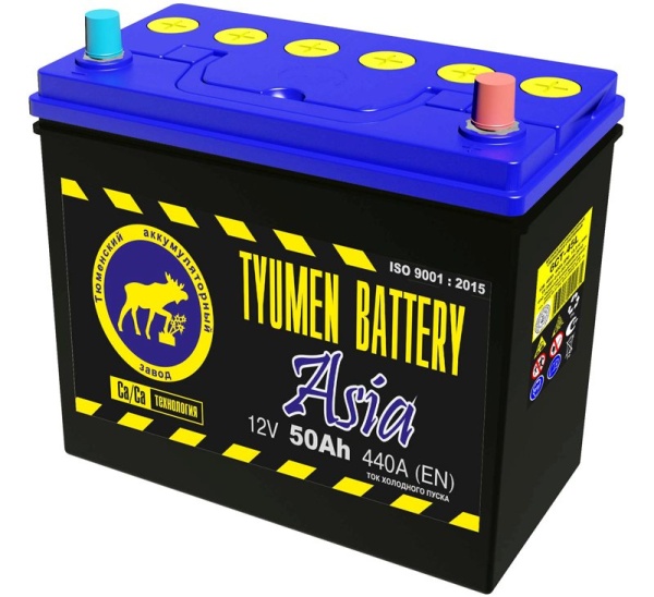 Аккумуляторная батарея Tyumen Battery 6СТ-50L Asia обратной полярности